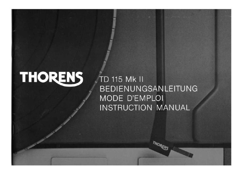 thorens td 115 mk2 owners manual