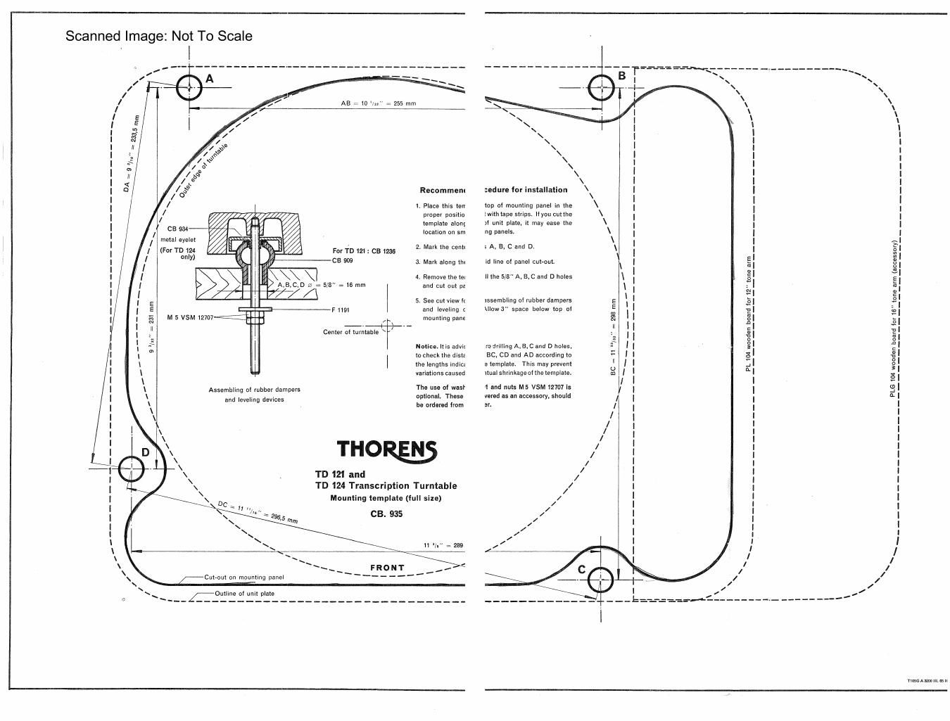 thorens td 124 template