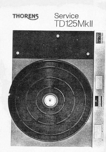 thorens td 125 mk2 service manual