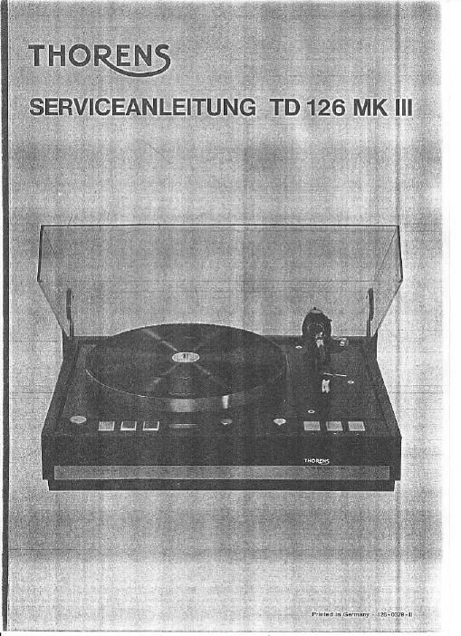 thorens td 126 mk3 service manual