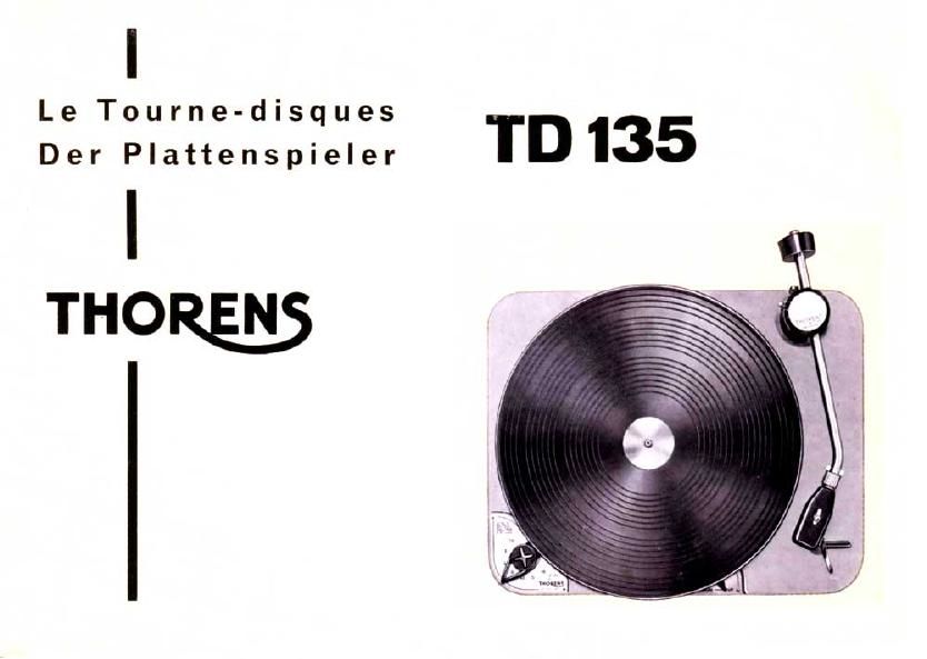 thorens td 135 service manual