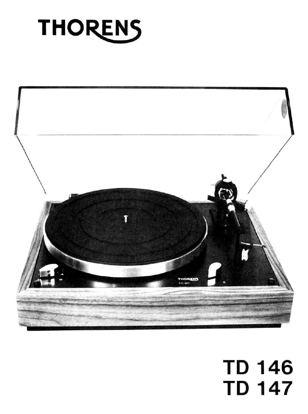 thorens td 146 td 147 service manual