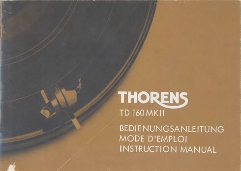 thorens td 160 mk2 owners manual