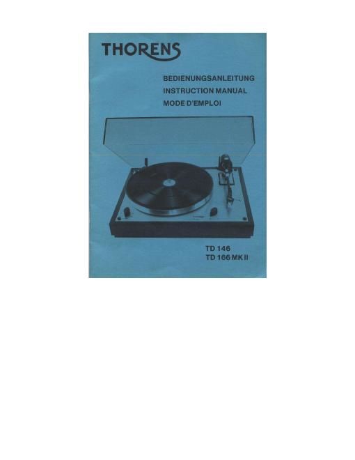 thorens td 166 mk2 owners manual