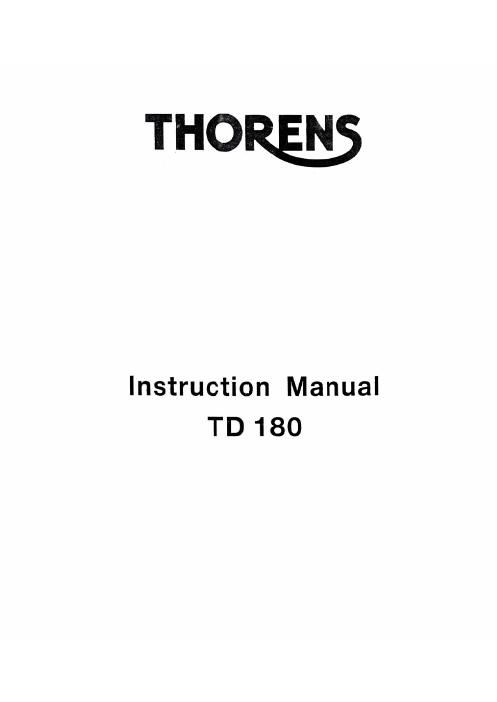 thorens td 180 owners manual
