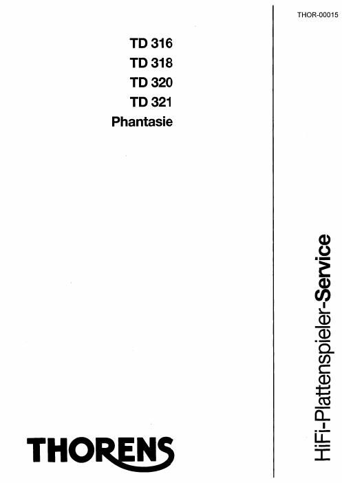 thorens td 316 318 320 321 service manual