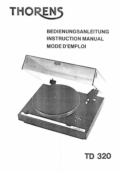 thorens td 320 owners manual