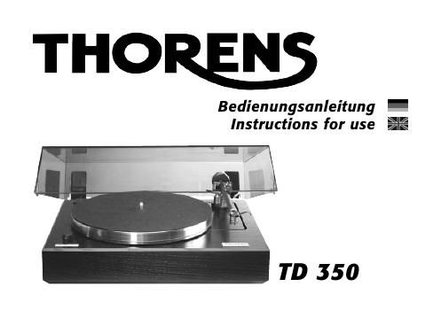 thorens td 350 owners manual