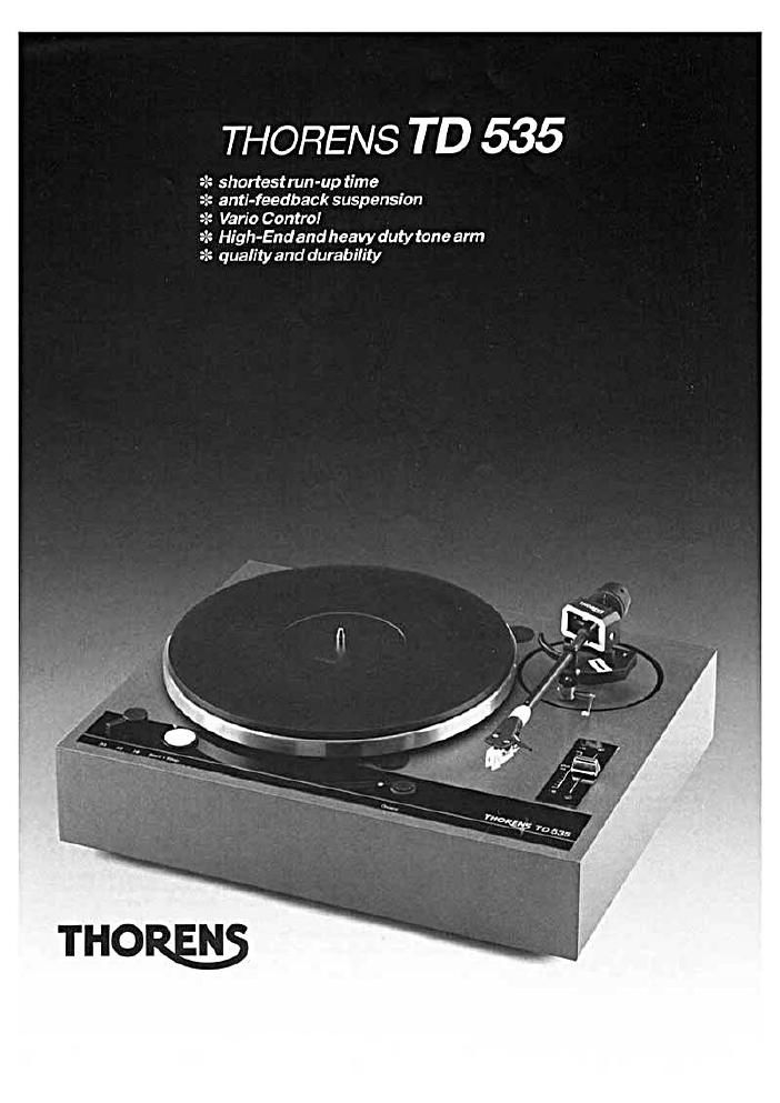 thorens td 535 brochure