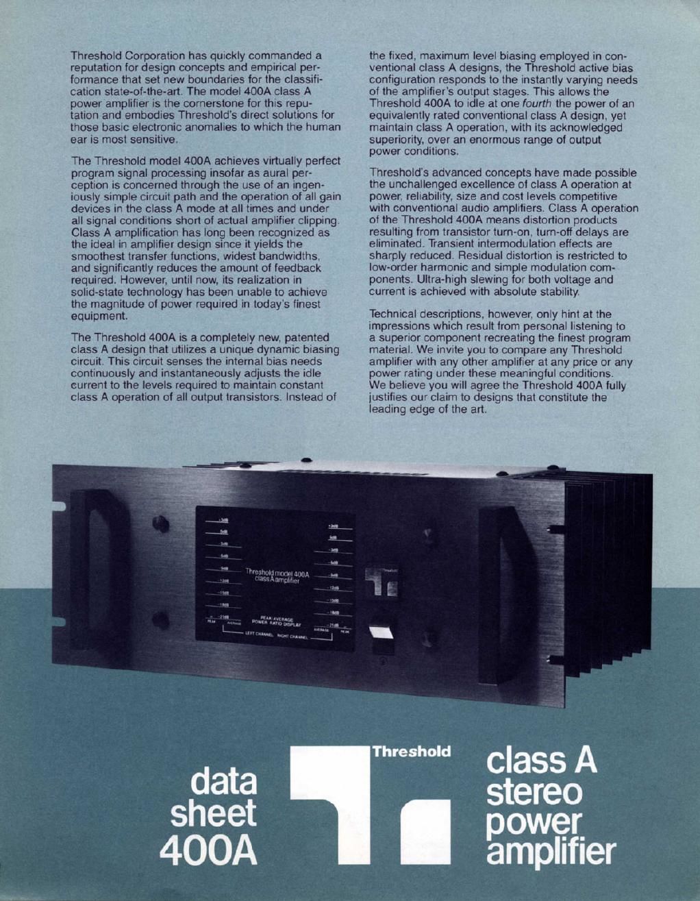 threshold 400 a brochure