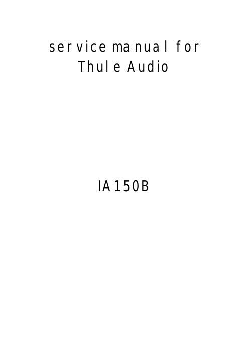 thule audio ia 150b pwr schematic