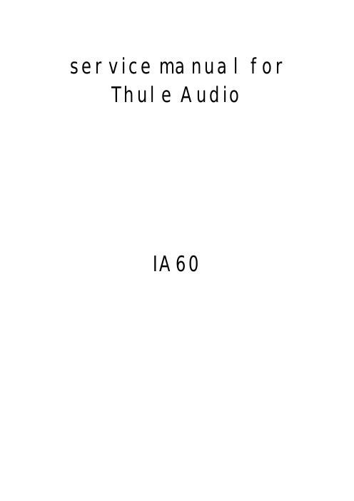 thule audio ia 60 pwr schematic