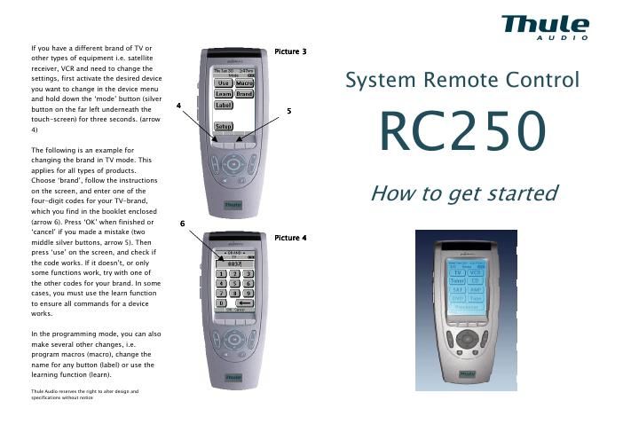 thule audio rc 250 owners manual