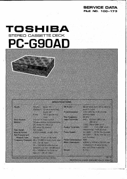 Toshiba PC G90AD Service Manual