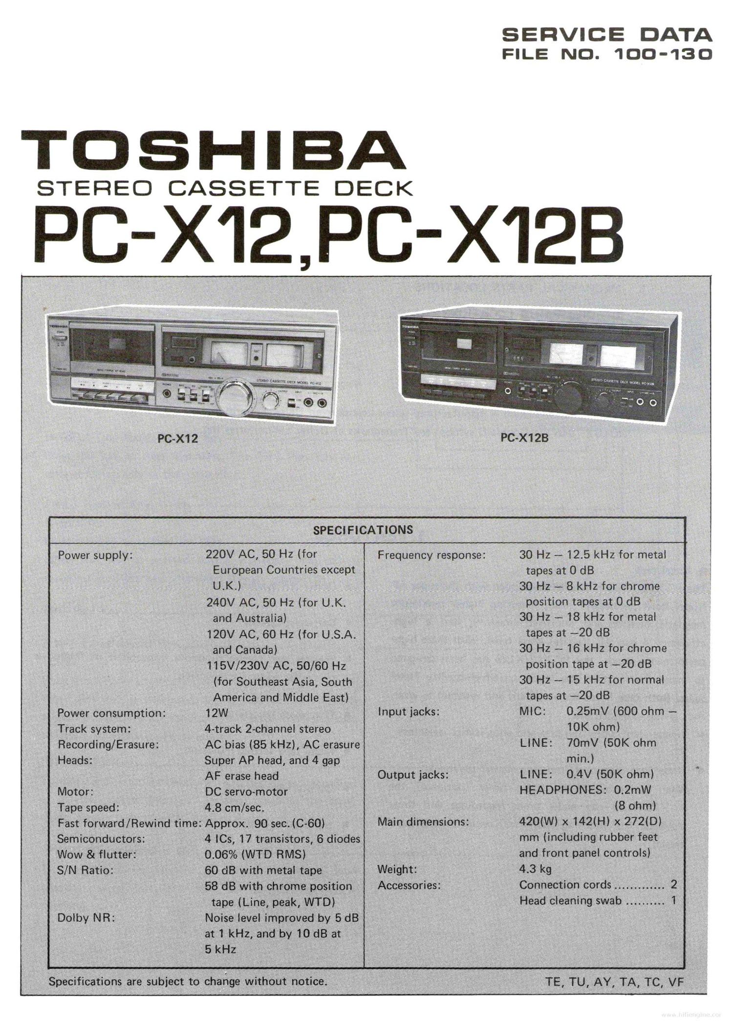 Toshiba PC X12B Service Manual
