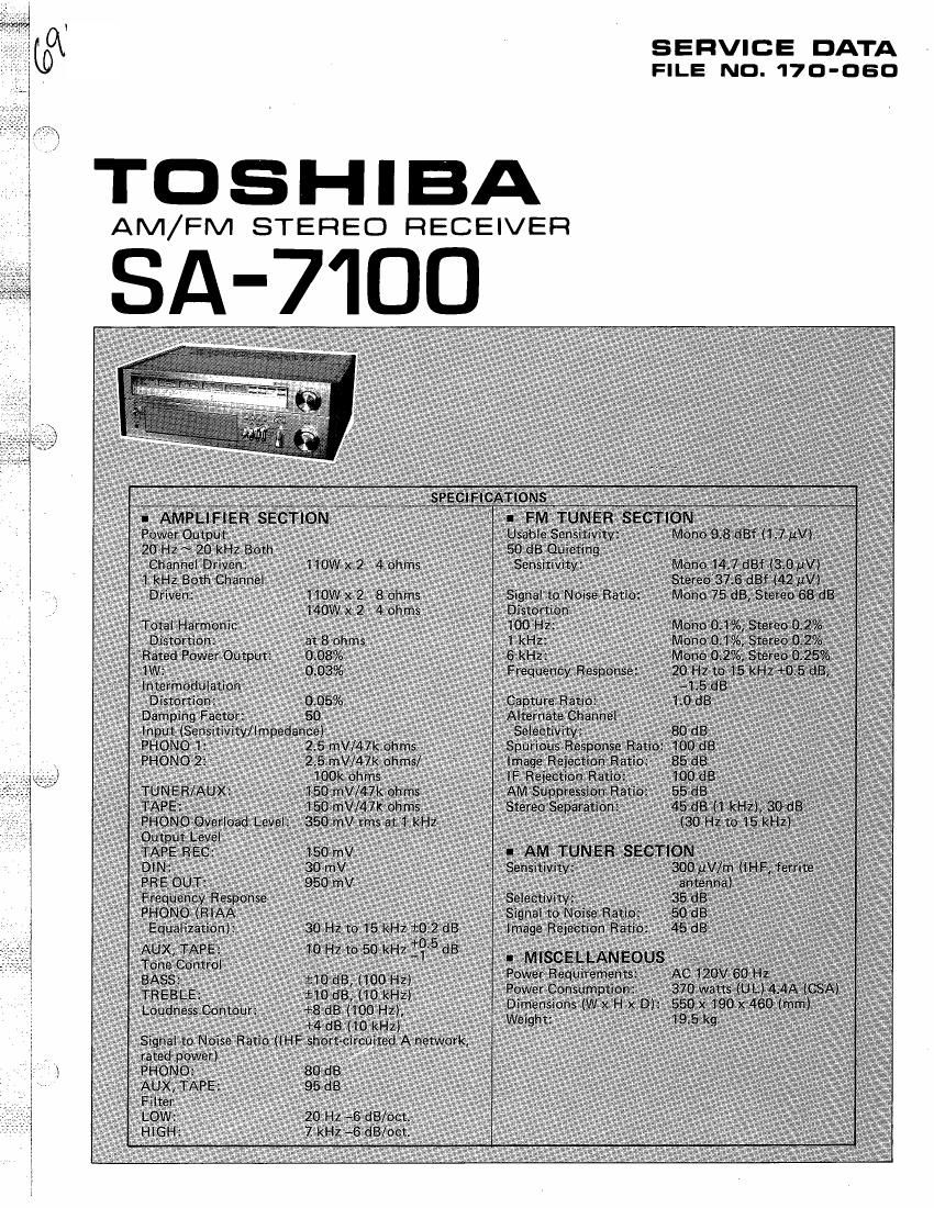 Toshiba SA 7100 Service Manual