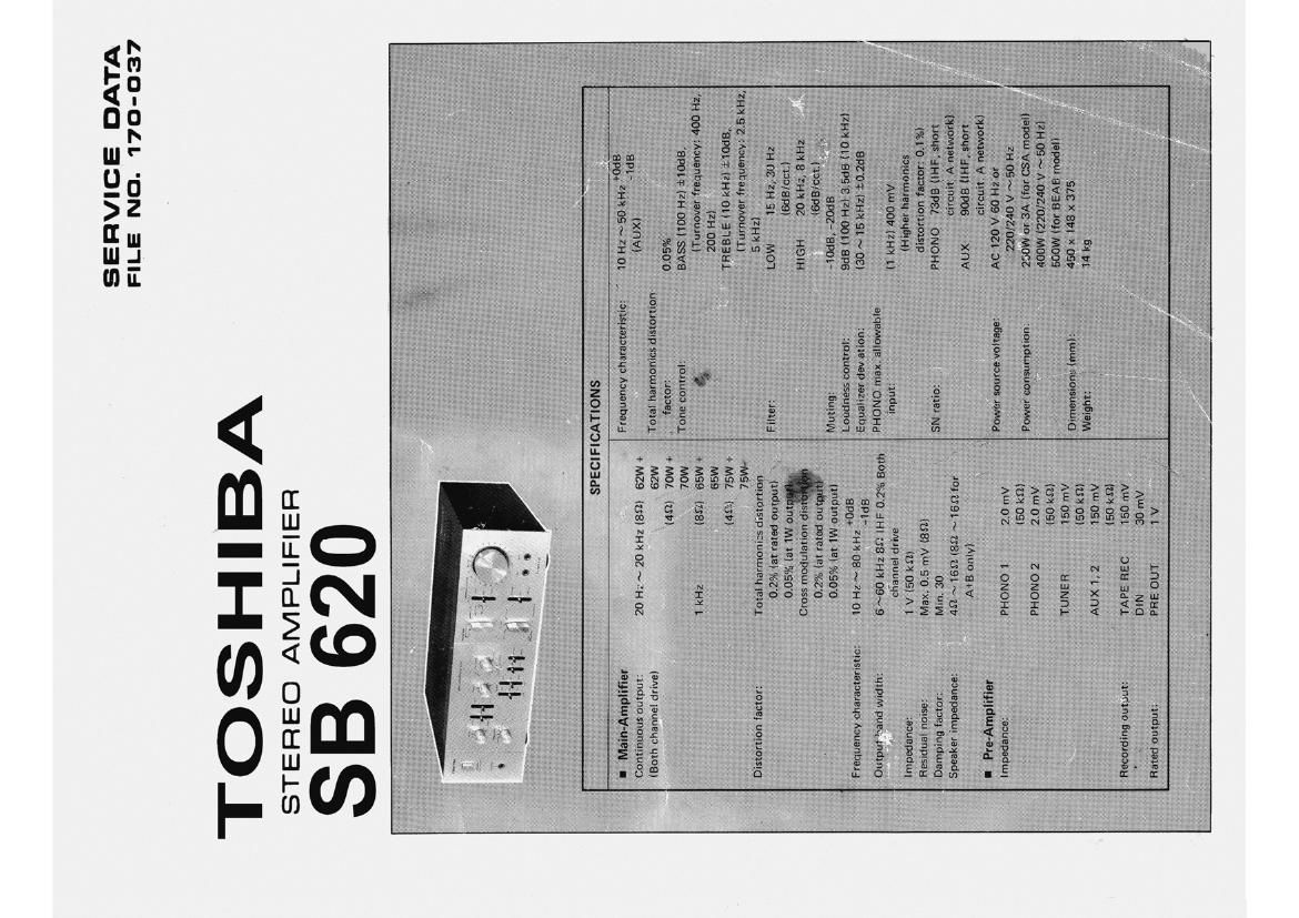 Toshiba SB 620 Service Manual