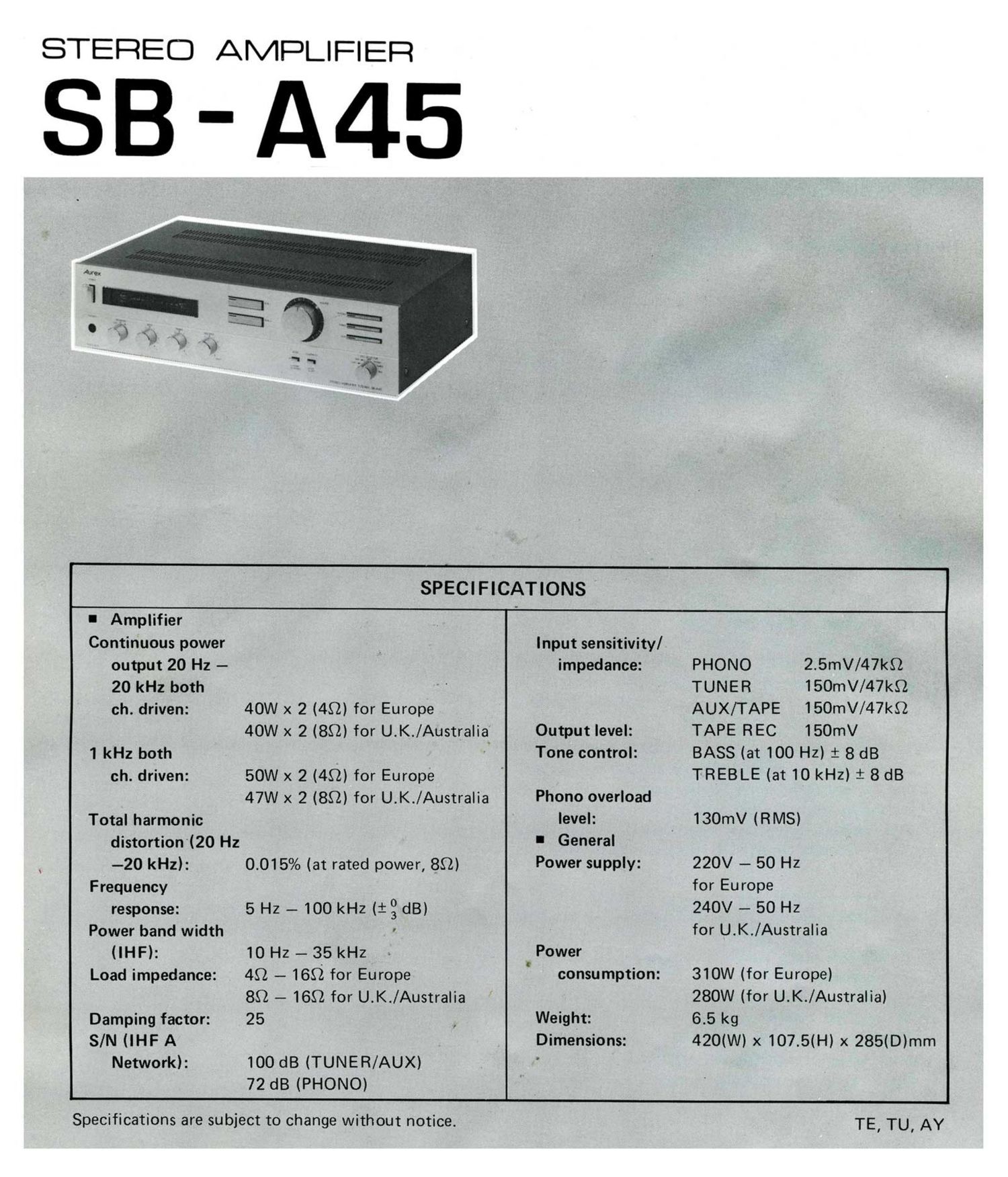 Toshiba SB A45 Service Manual