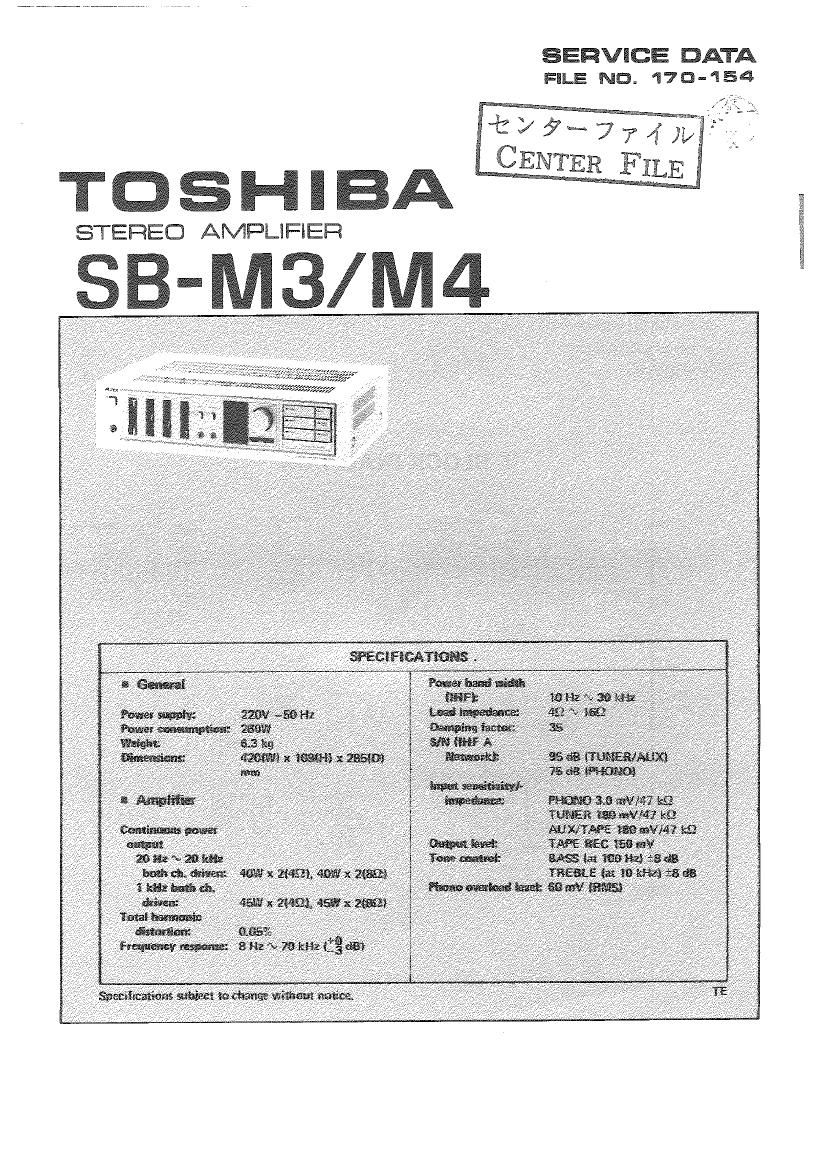 Toshiba SB M3 Service Manual