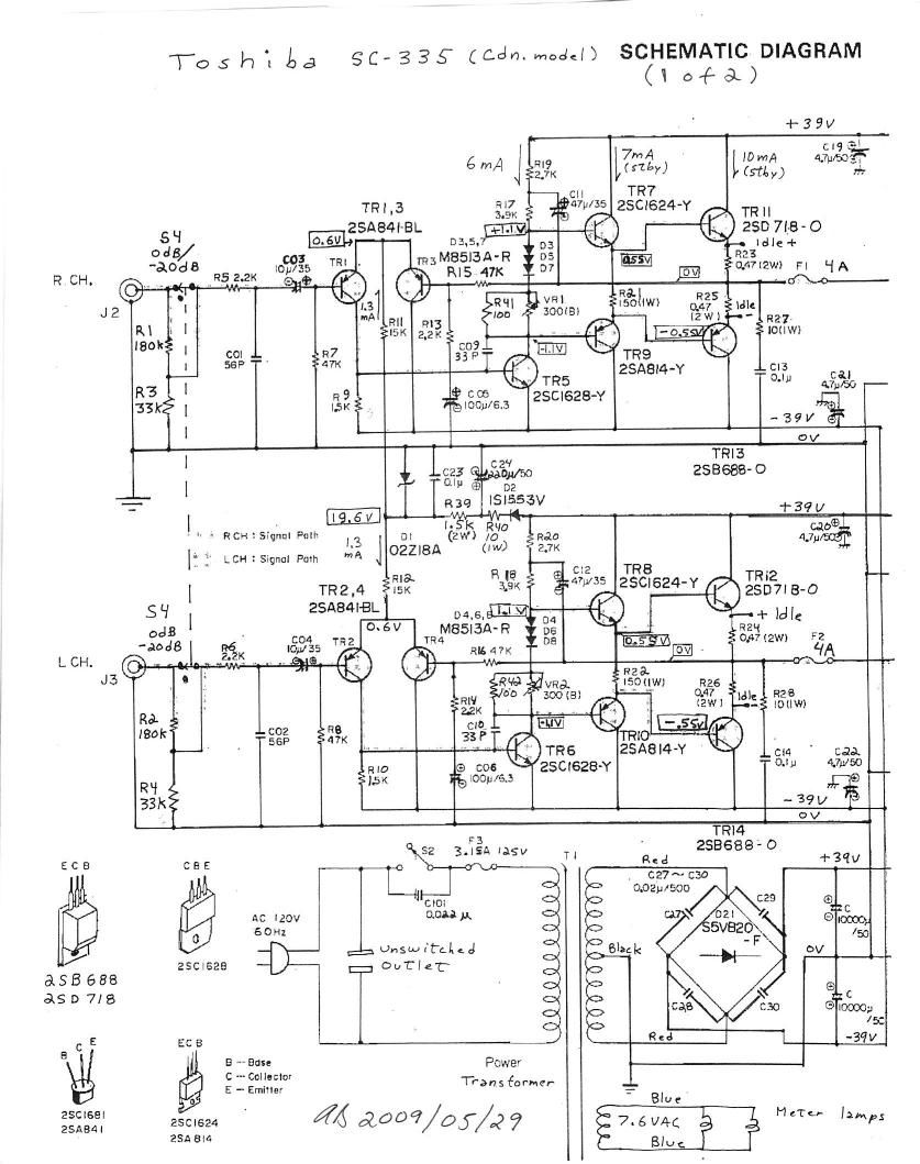 Toshiba SC 335 Schematic