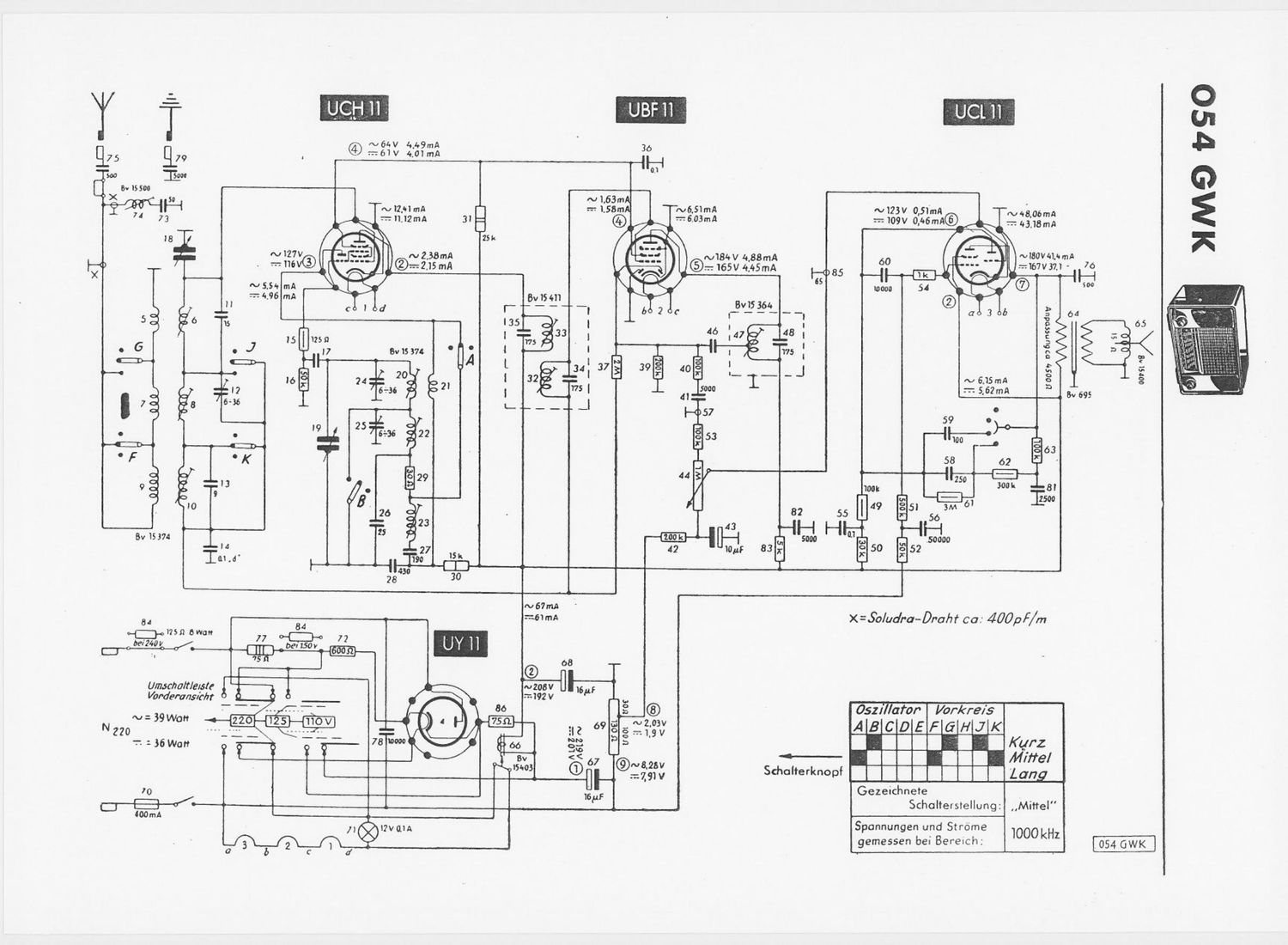 Telefunken 054 GWK Schematic 2