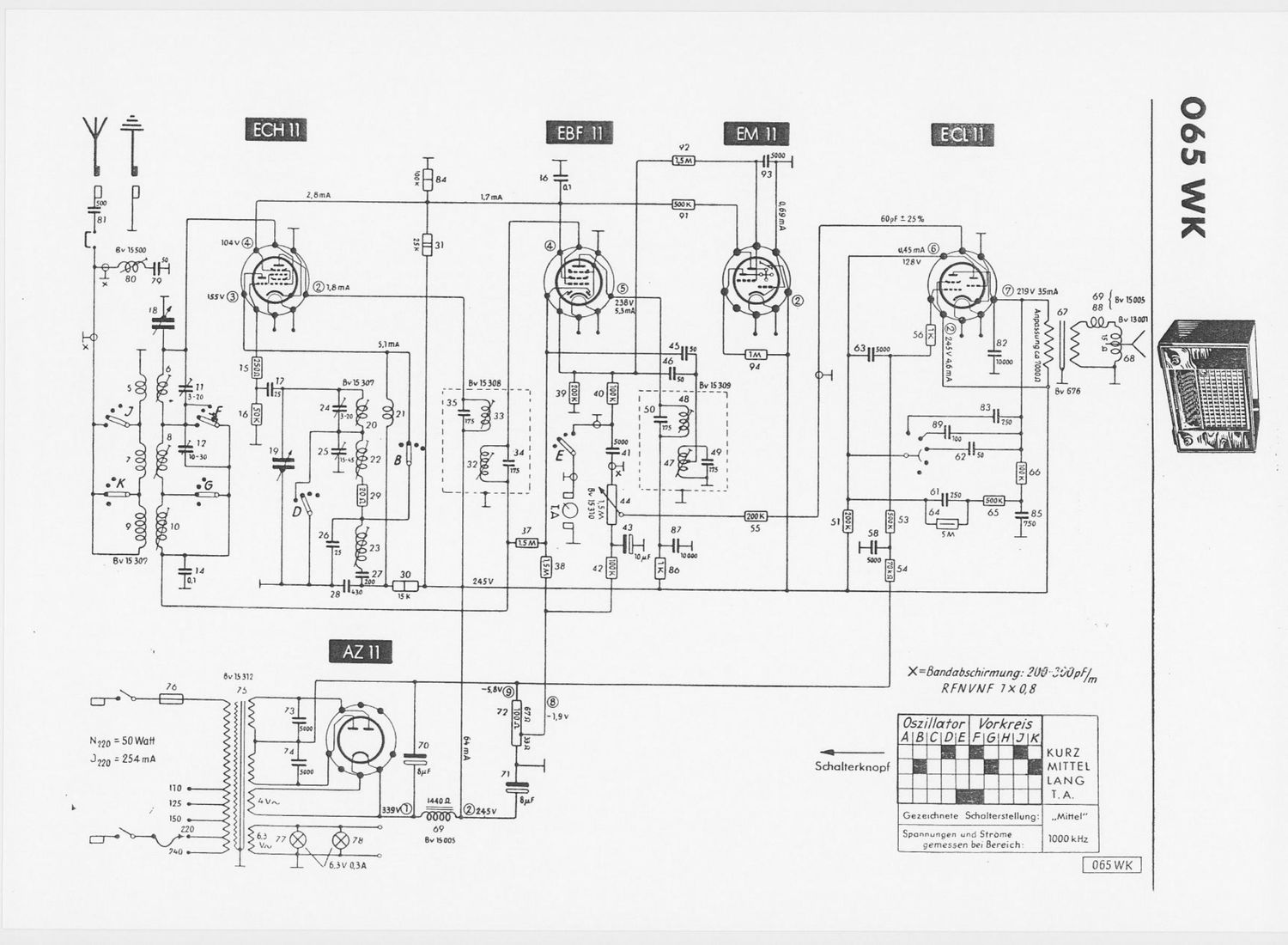 Telefunken 065 WK Schematic