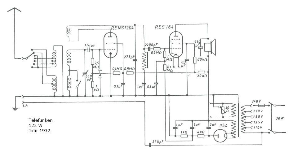 Telefunken 122 W Schematic