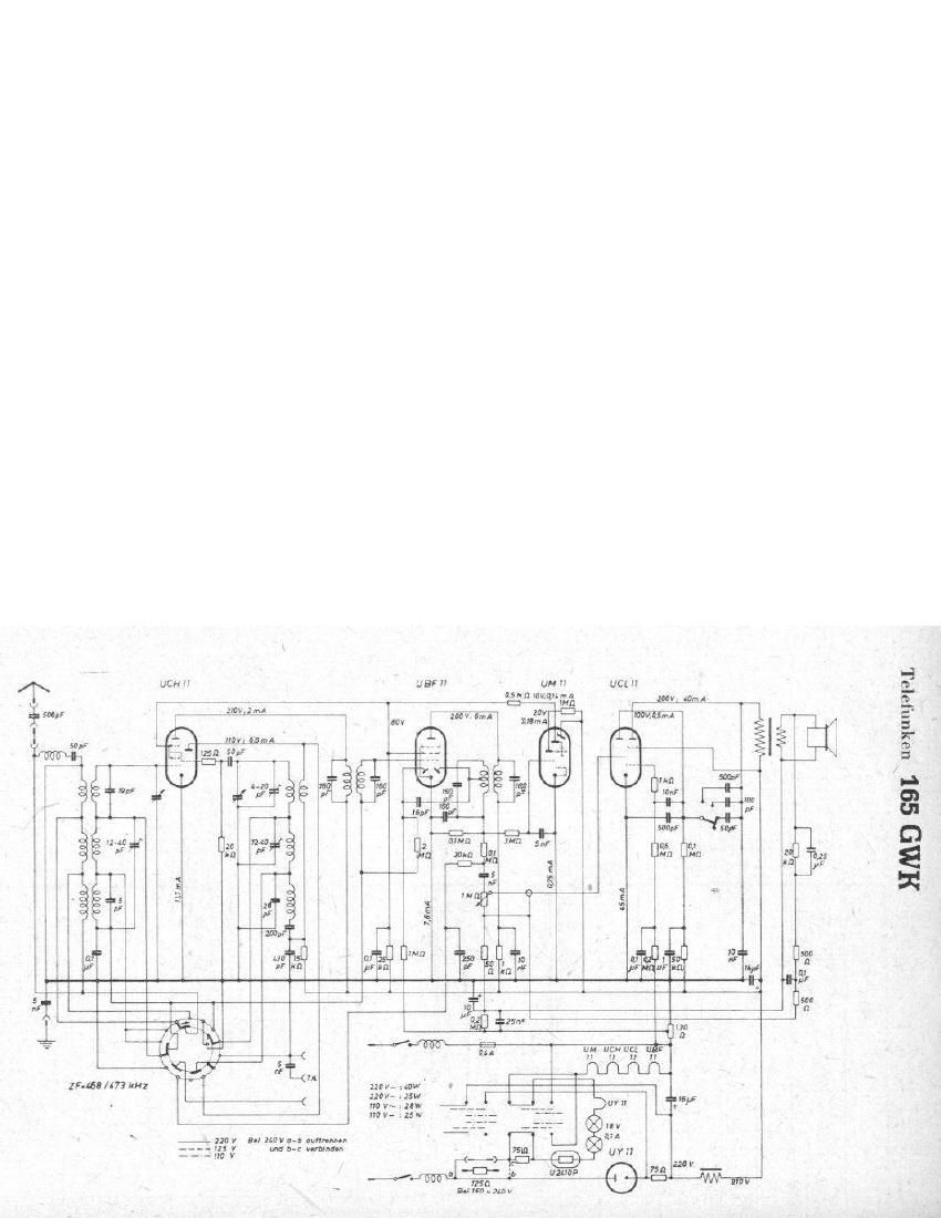 Telefunken 165 GWK Schematic