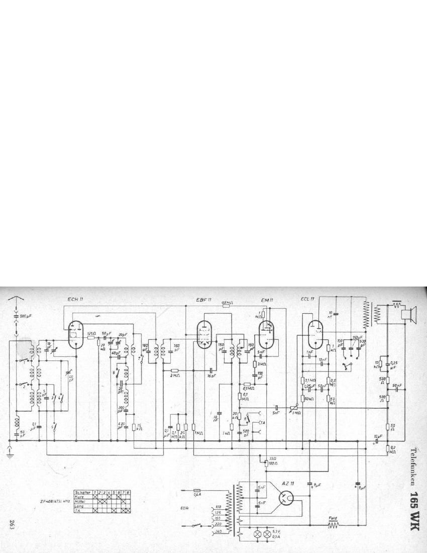 Telefunken 165 WK Schematic