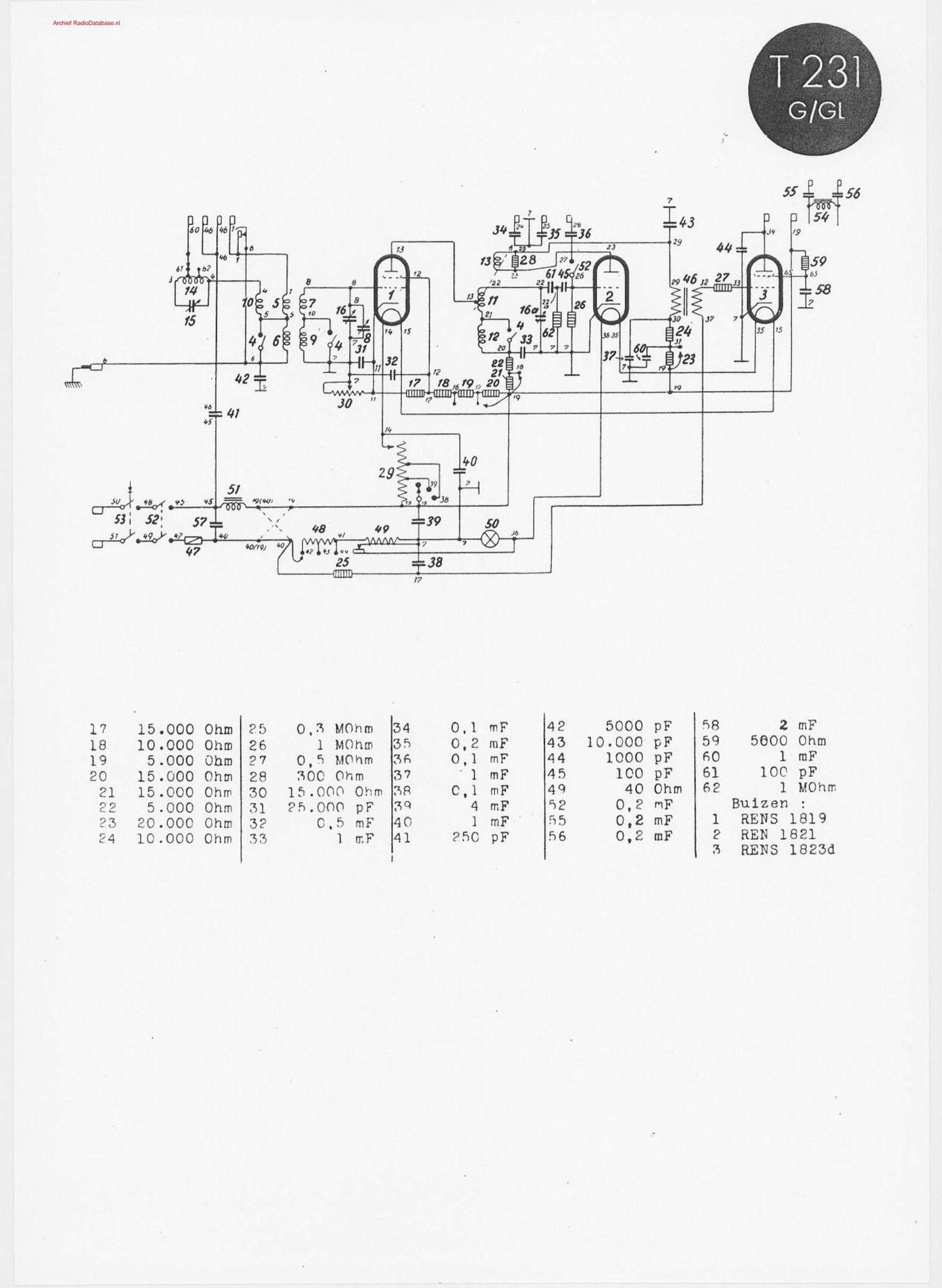 Telefunken 231 G Schematic