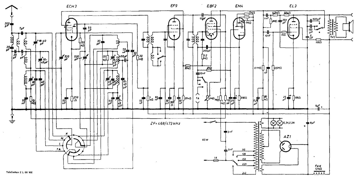 Telefunken 2L 66 WK Schematic