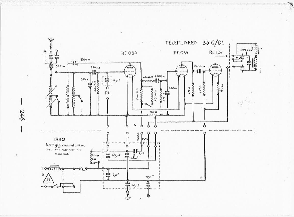 Telefunken 33 GL Schematic