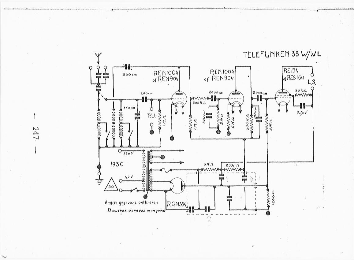 Telefunken 33 WL Schematic
