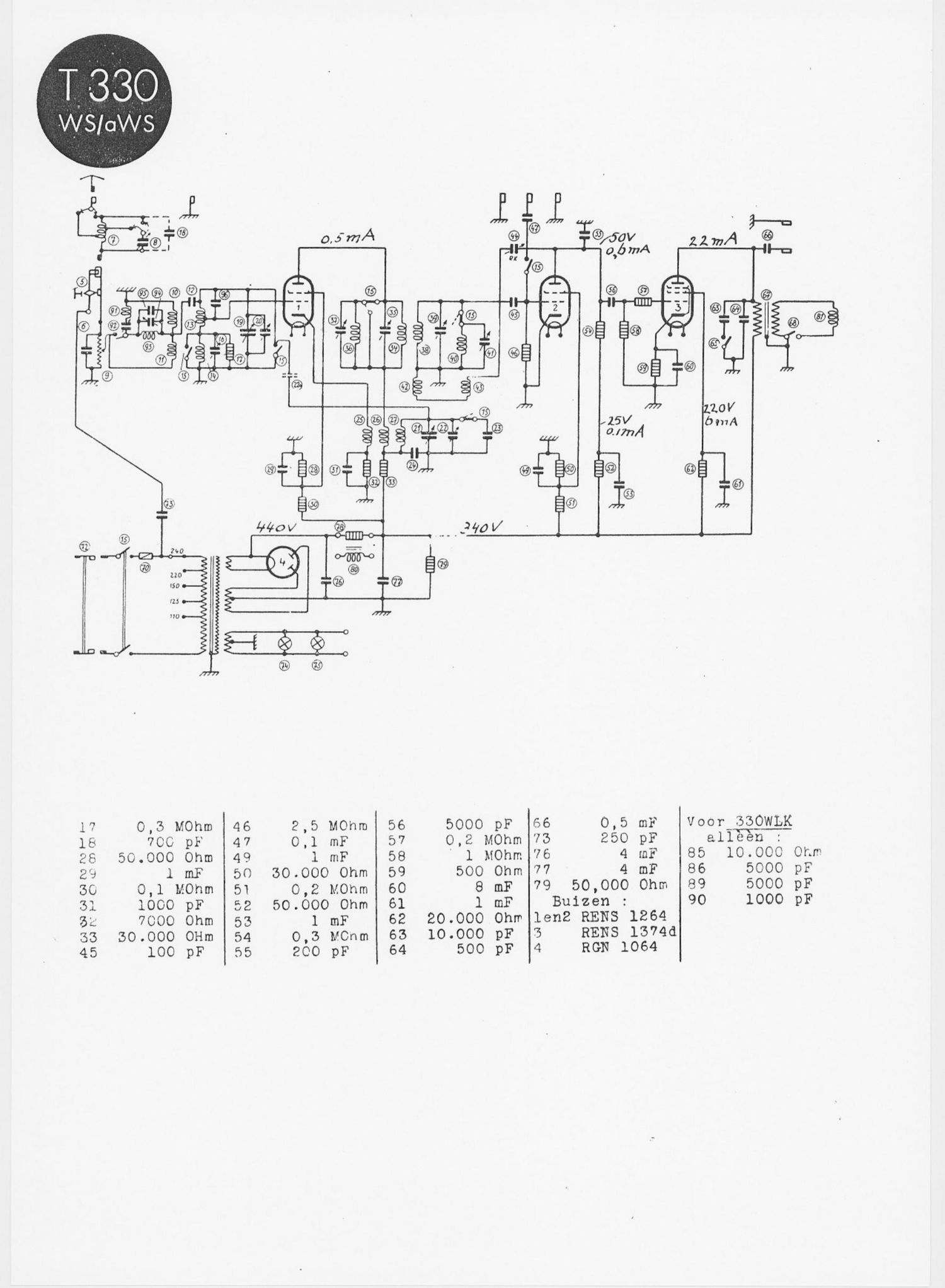 Telefunken 330 AWS Schematic