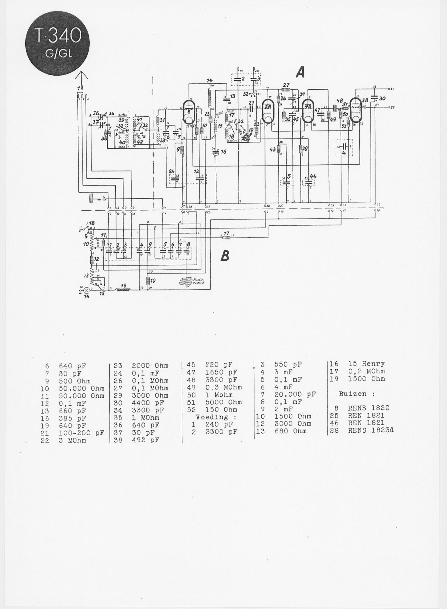 Telefunken 340 G Schematic