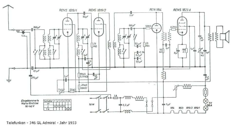 Telefunken 346 GL Schematic