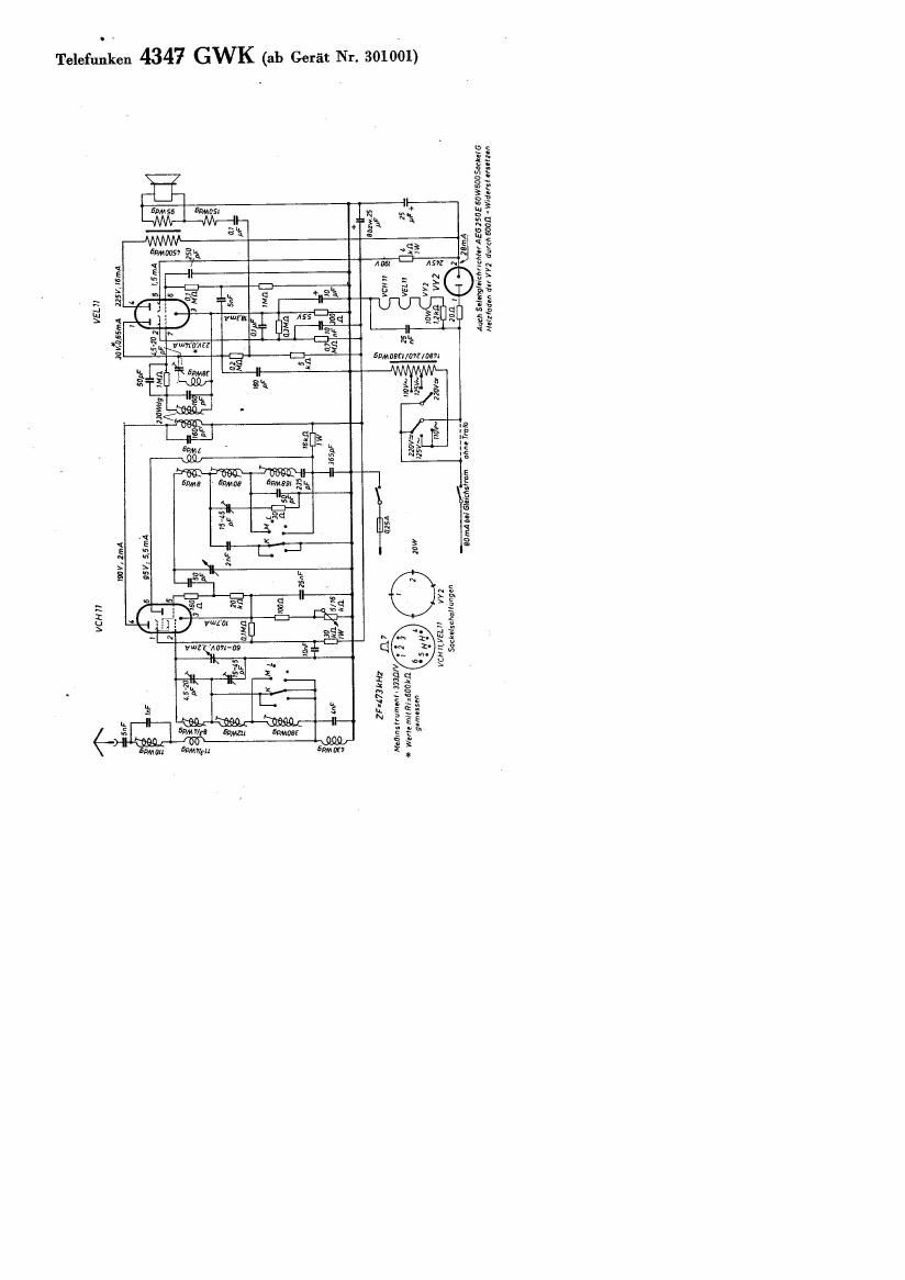 Telefunken 4347 GWK Schematic