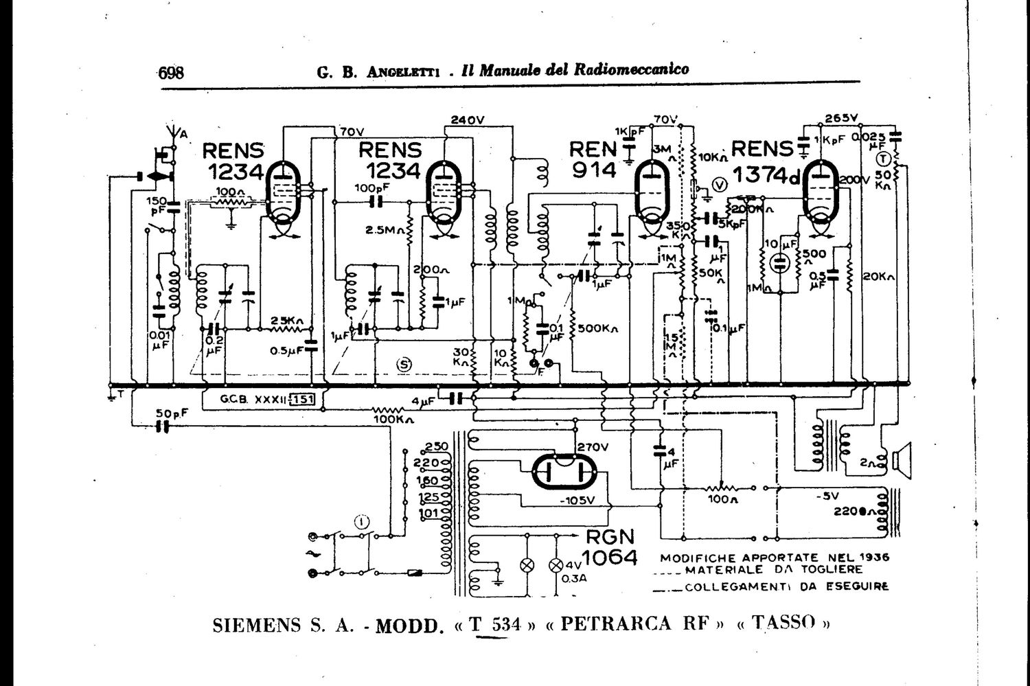 Telefunken 534 Schematic