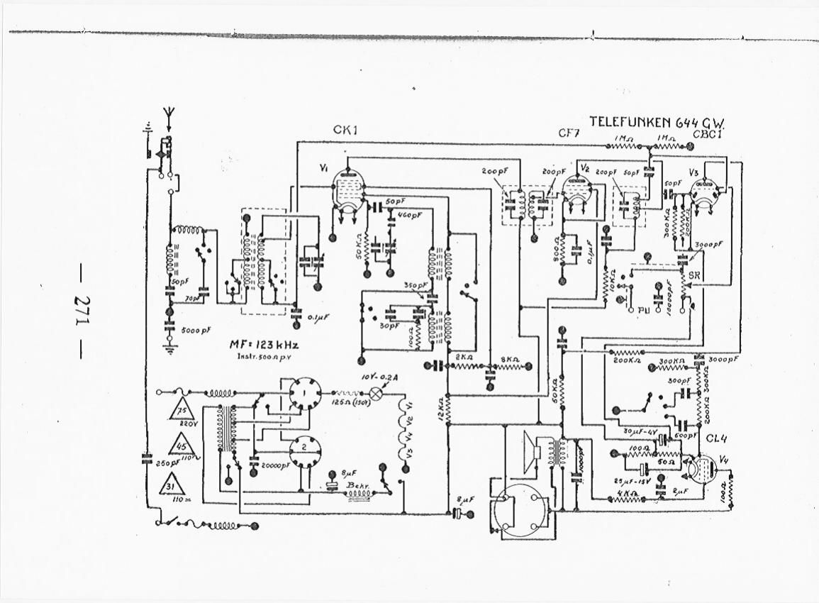 Telefunken 644 GW Schematic