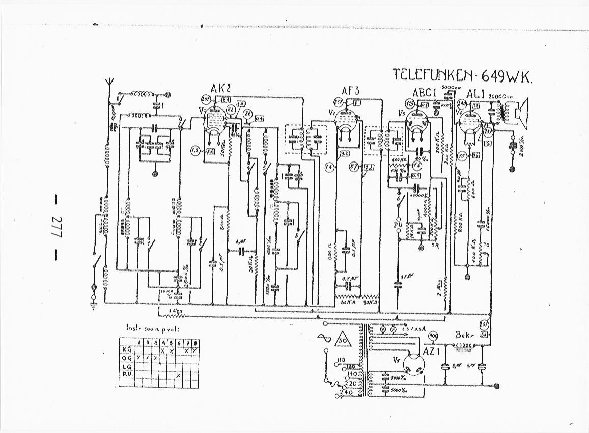 Telefunken 649 WK Schematic