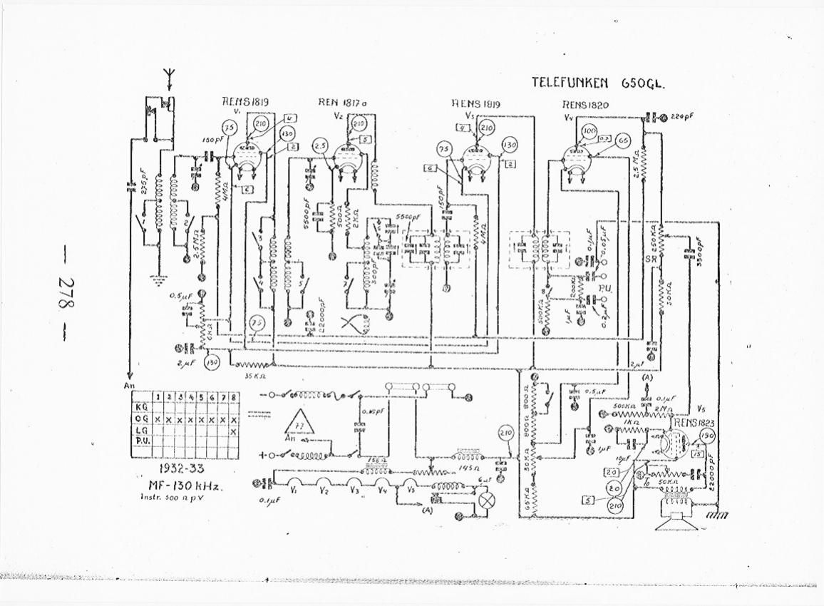 Telefunken 650 GL Schematic 2