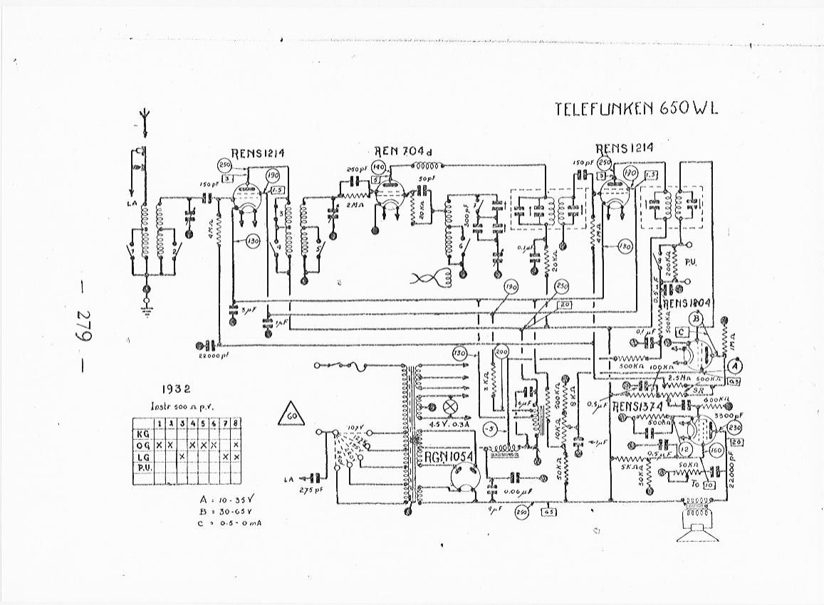 Telefunken 650 WL Schematic 2