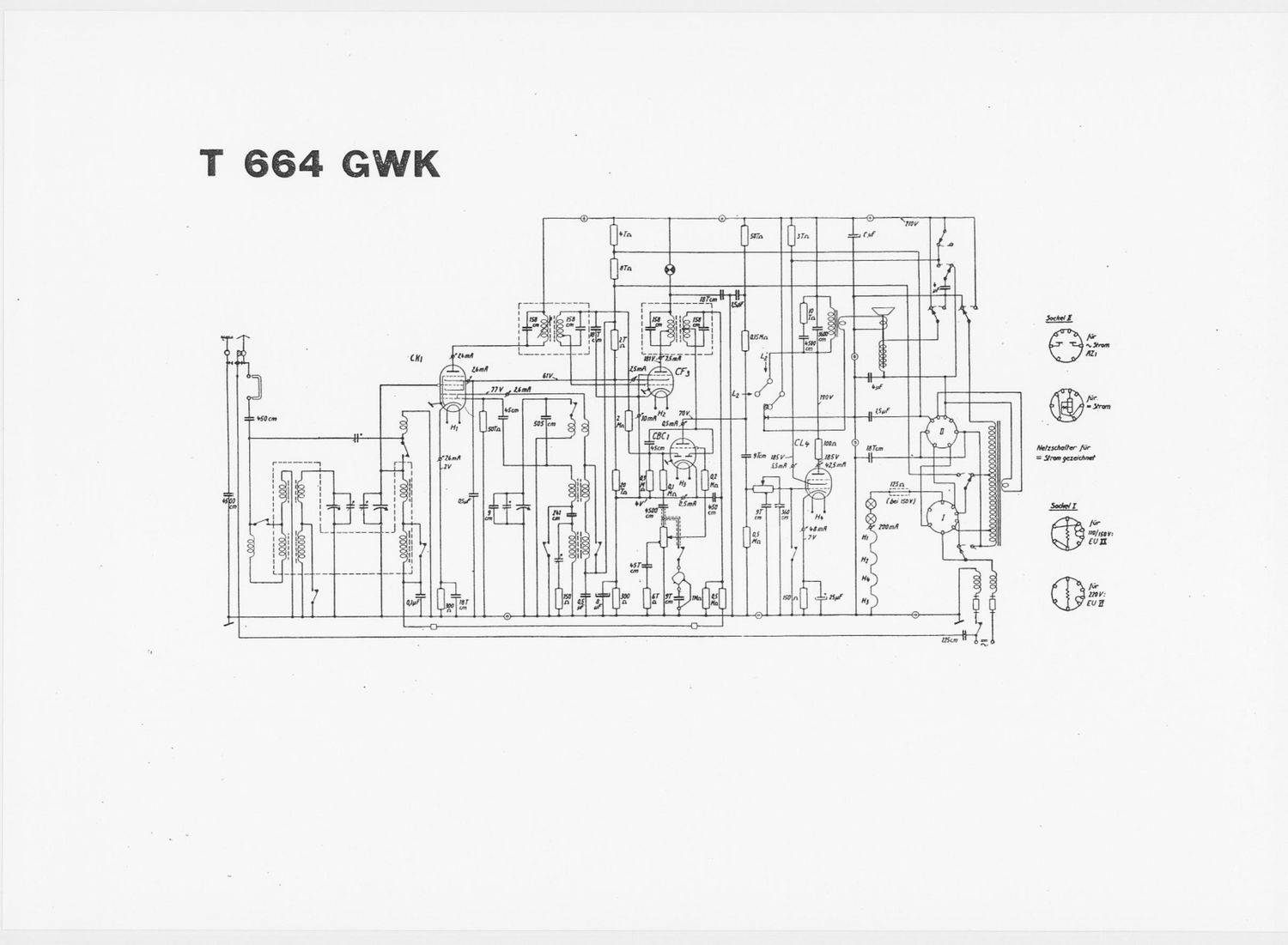 Telefunken 664 GWK Schematic