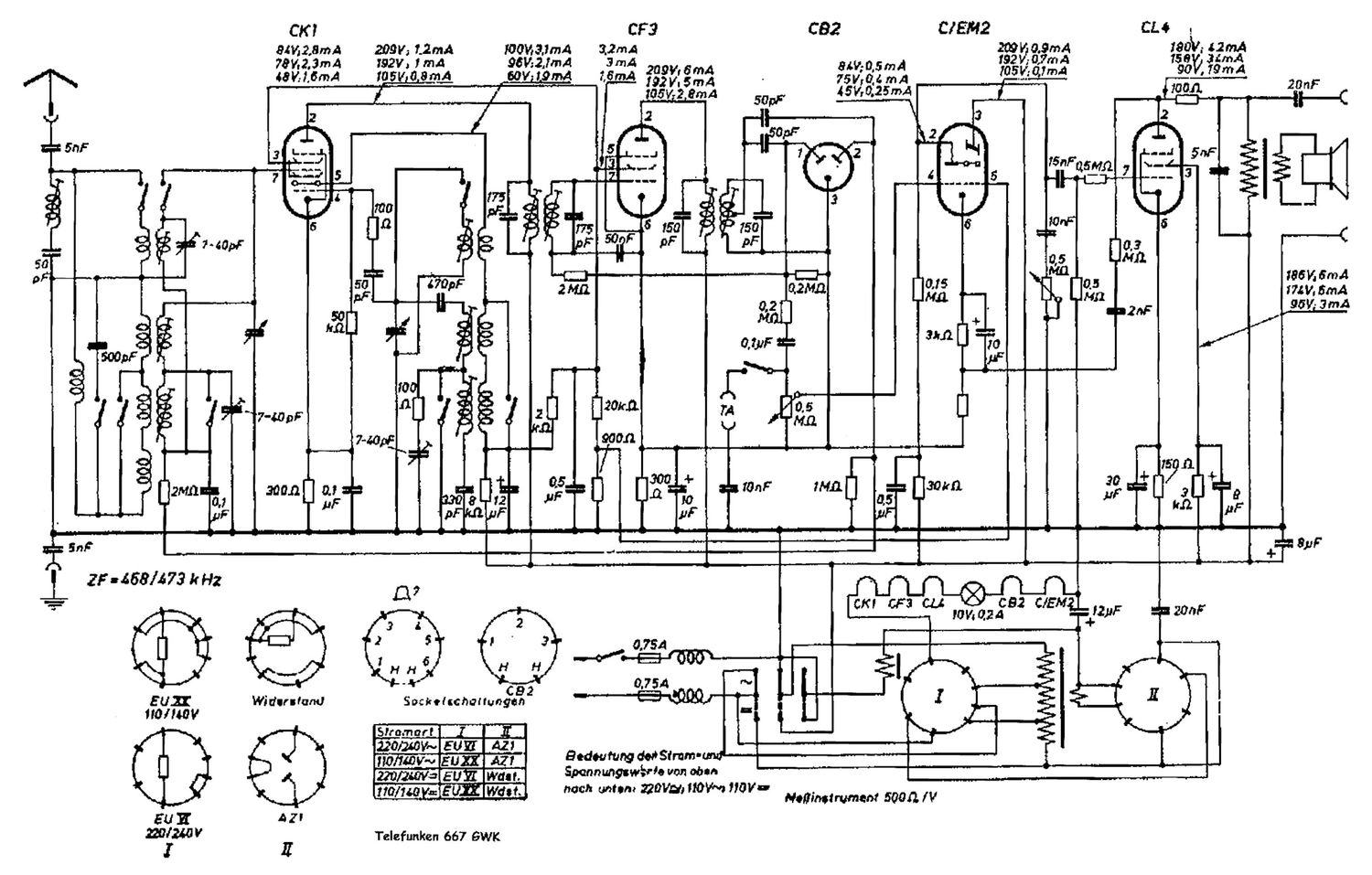 Telefunken 667 Schematic