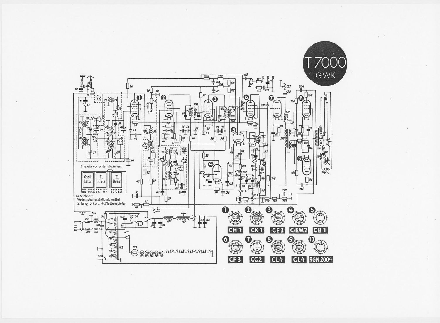 Telefunken 7000 GWK Schematic