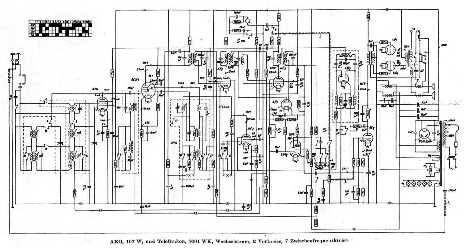 Telefunken 7001 Schematic