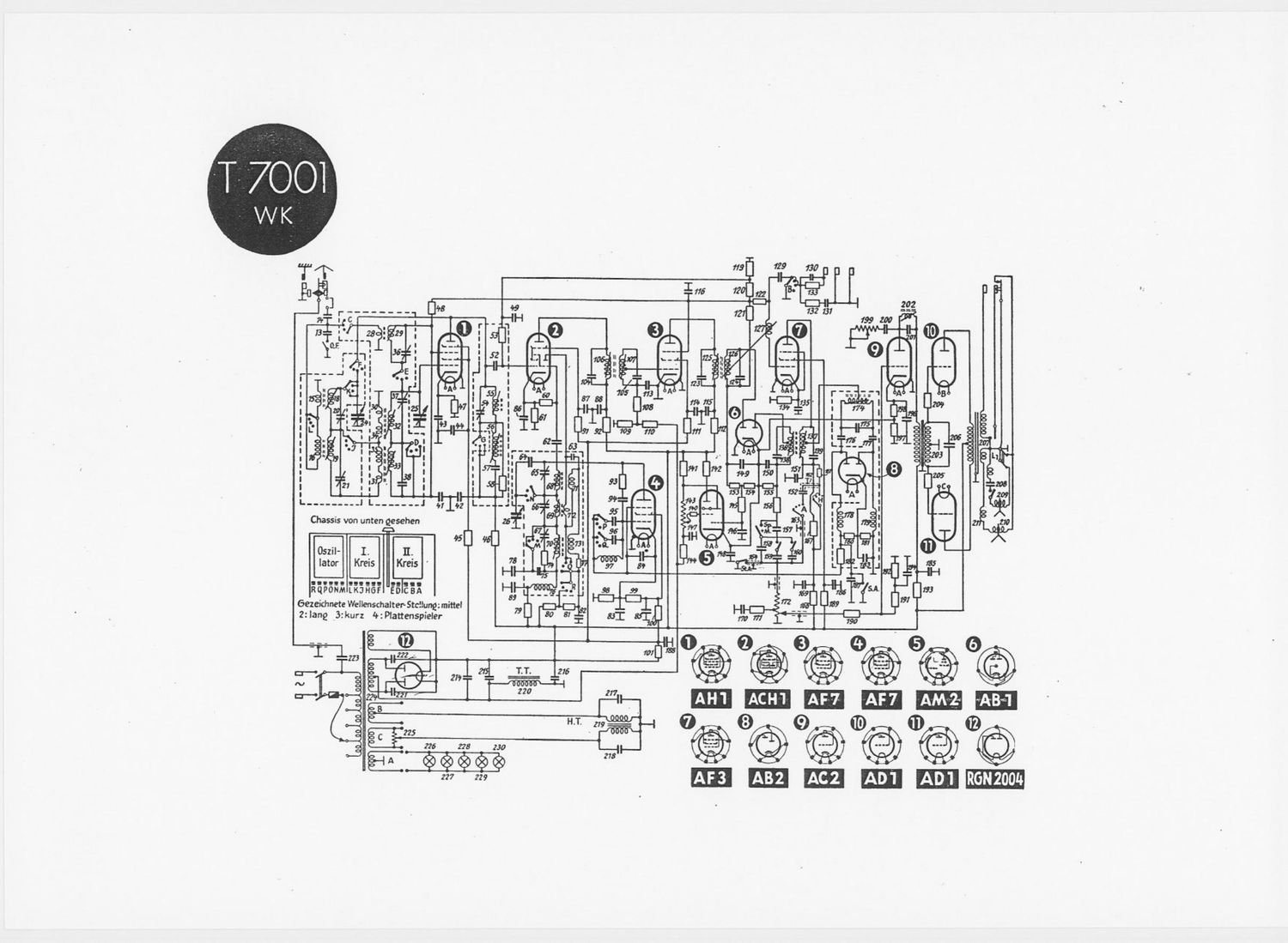 Telefunken 7001 WK Schematic