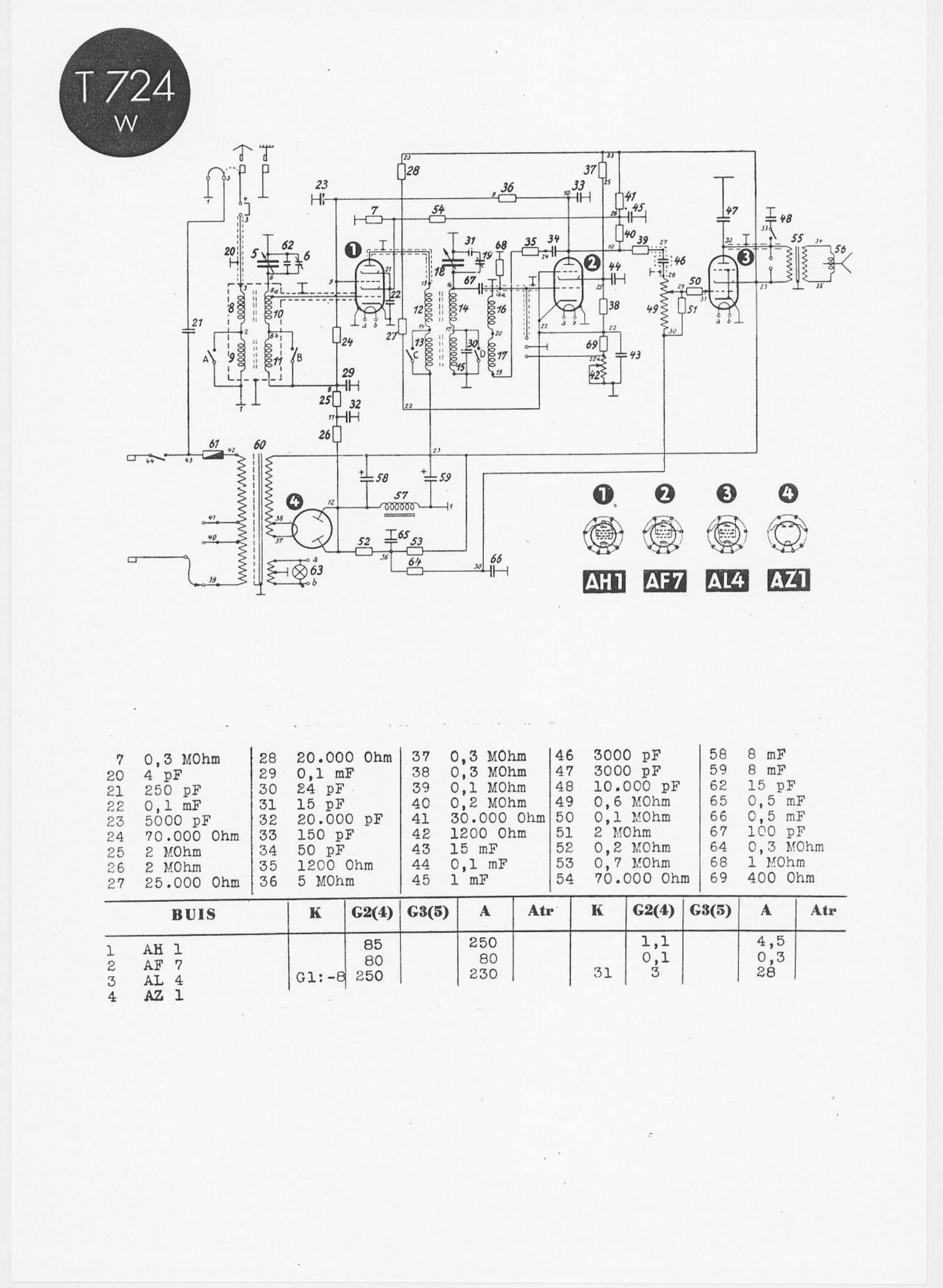 Telefunken 724 W Schematic