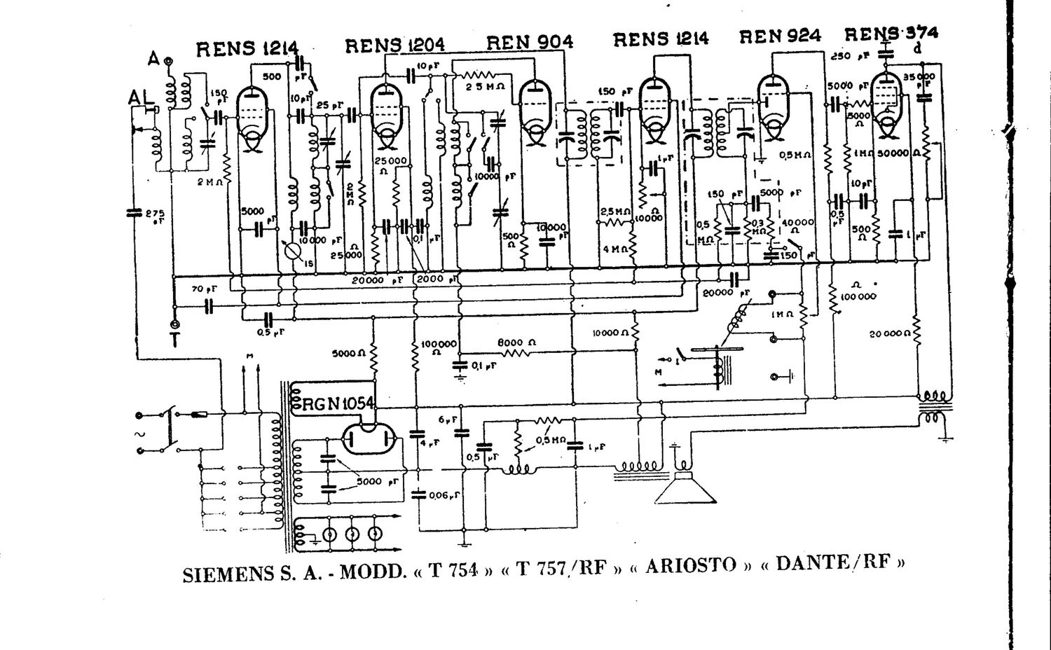 Telefunken 754 Schematic