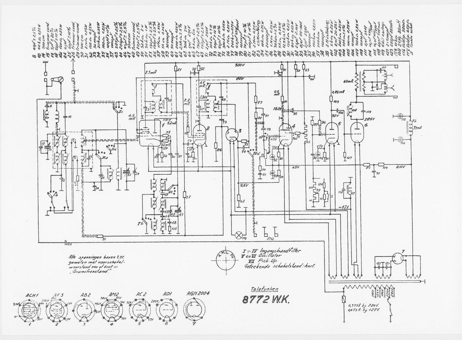 Telefunken 8772 WK Schematic